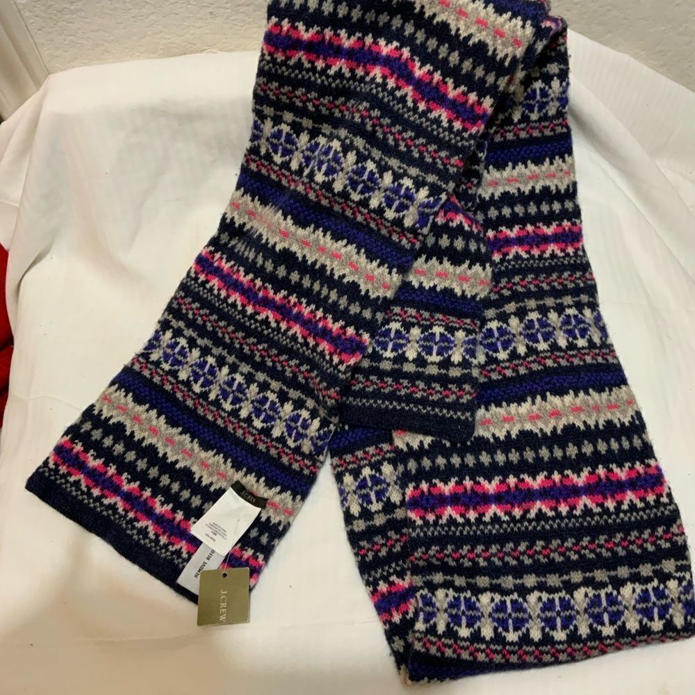 NWT, JCrew Fair Isle Scarf Multicolor